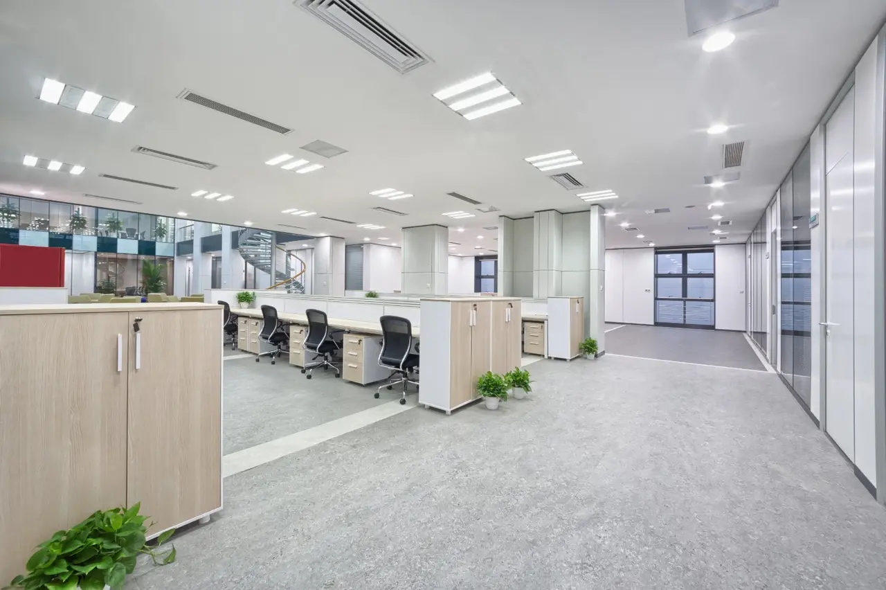 a commercial office with updated electrical