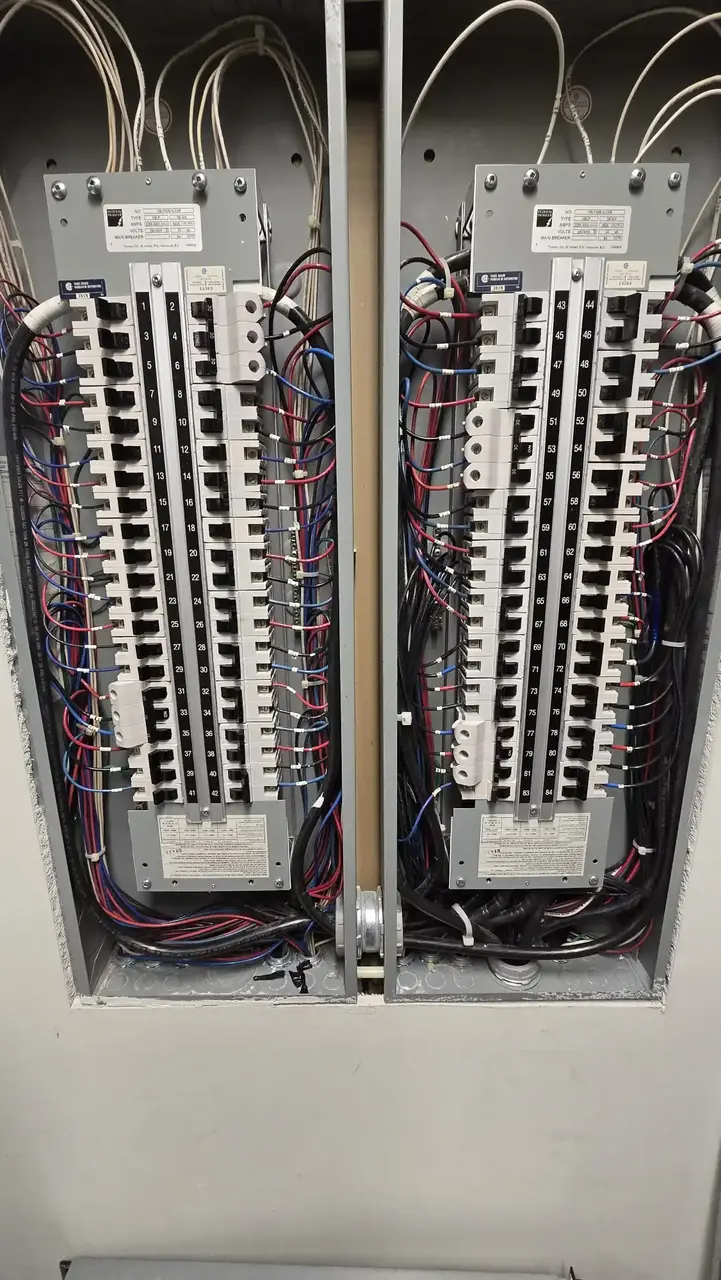 two industrial electrical panels