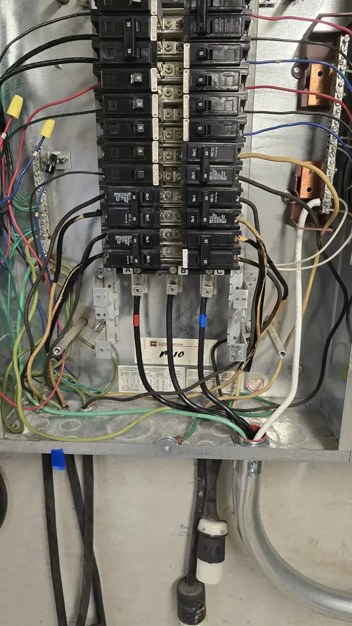 an old electrical panel in durham having emergency electrical repair