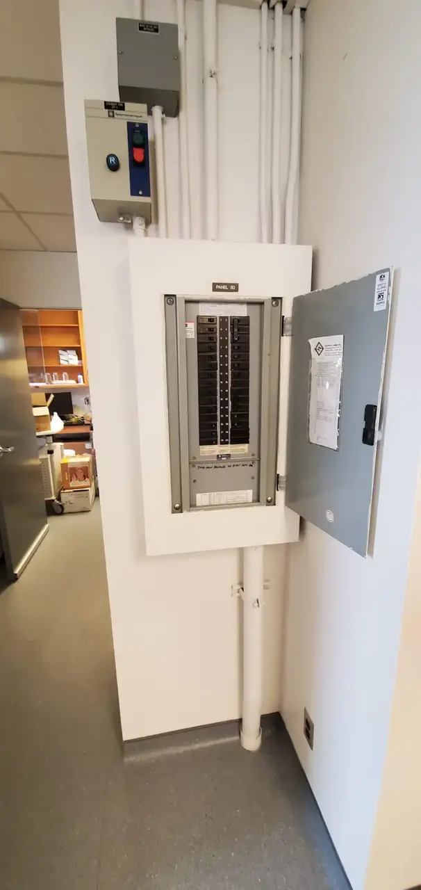 an electrical panel in a home